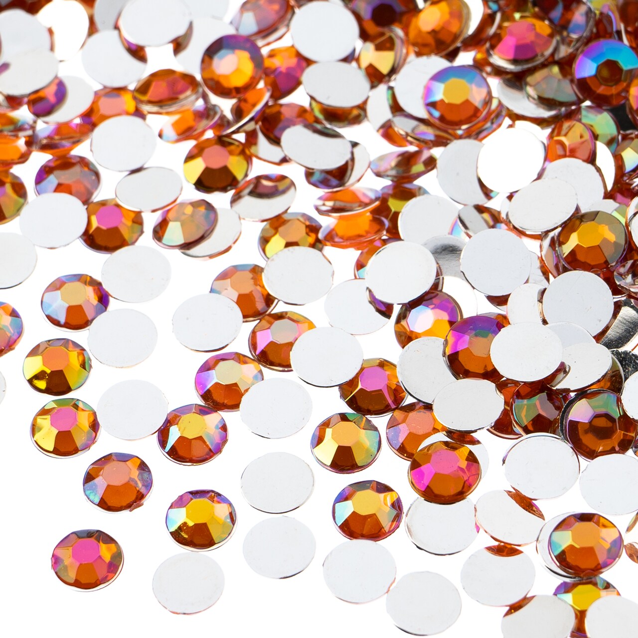 John Bead 6mm (SS28) Round Acrylic Flat Back Rhinestones, 1000pcs